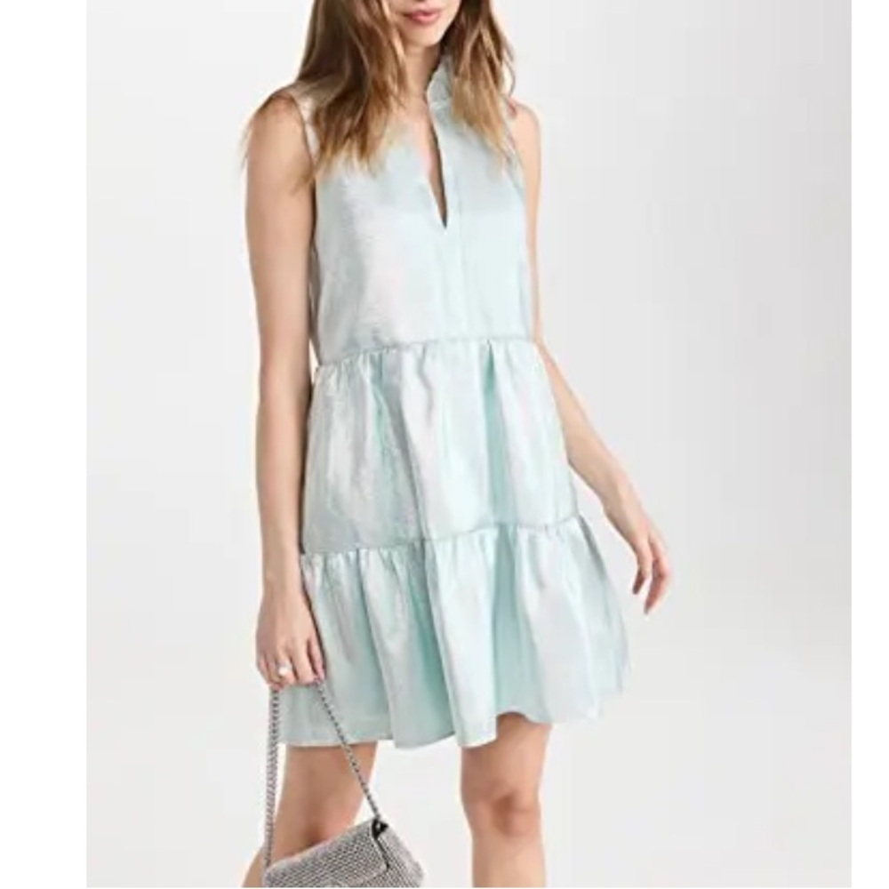 AMANDA UPRICHARD Connolly Mini Dress in Ice Blue Size Medium